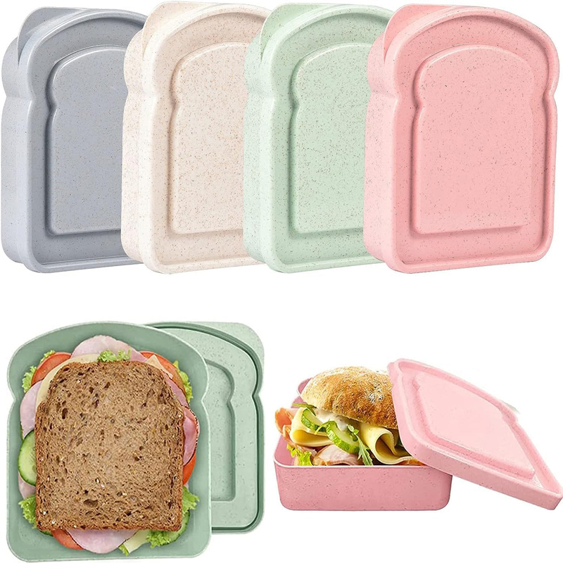 Food Storage Quart - Sandwichcontainers Lunchbox Toast Opbergdoos Met Deksel