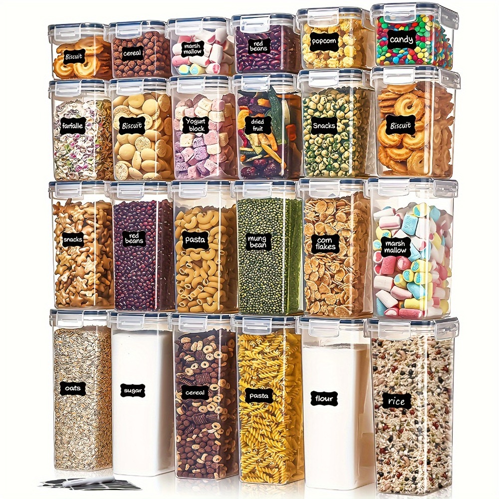 Food Storage Ideas - 24 Stuks Voedsel Opslag Containers 12