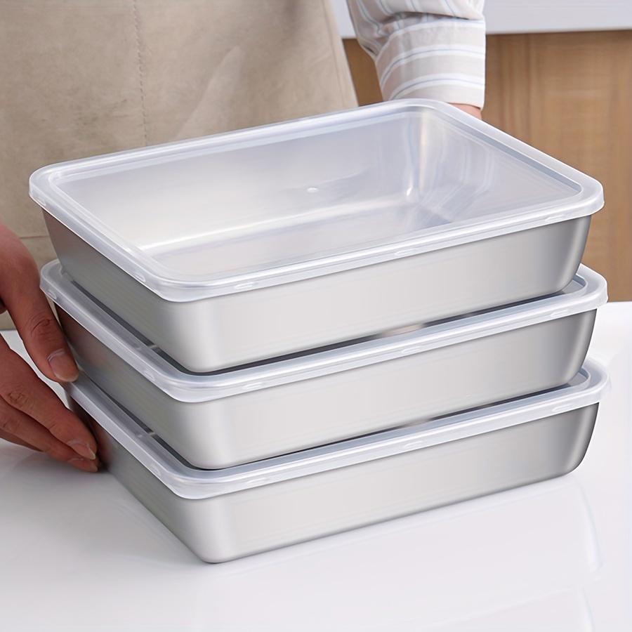 Food Storage Pantry - 1-3 stuks roestvrijstalen voedselopslagcontainers, luchtdicht, BPA-vrij,