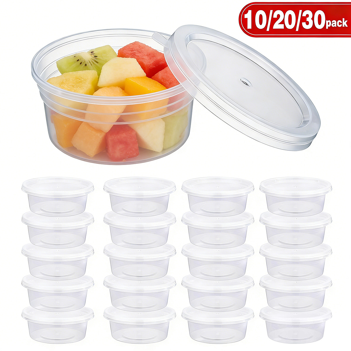 Food Storage Ideas - 10/20/40 stuks kleine slijmcontainers met deksels,