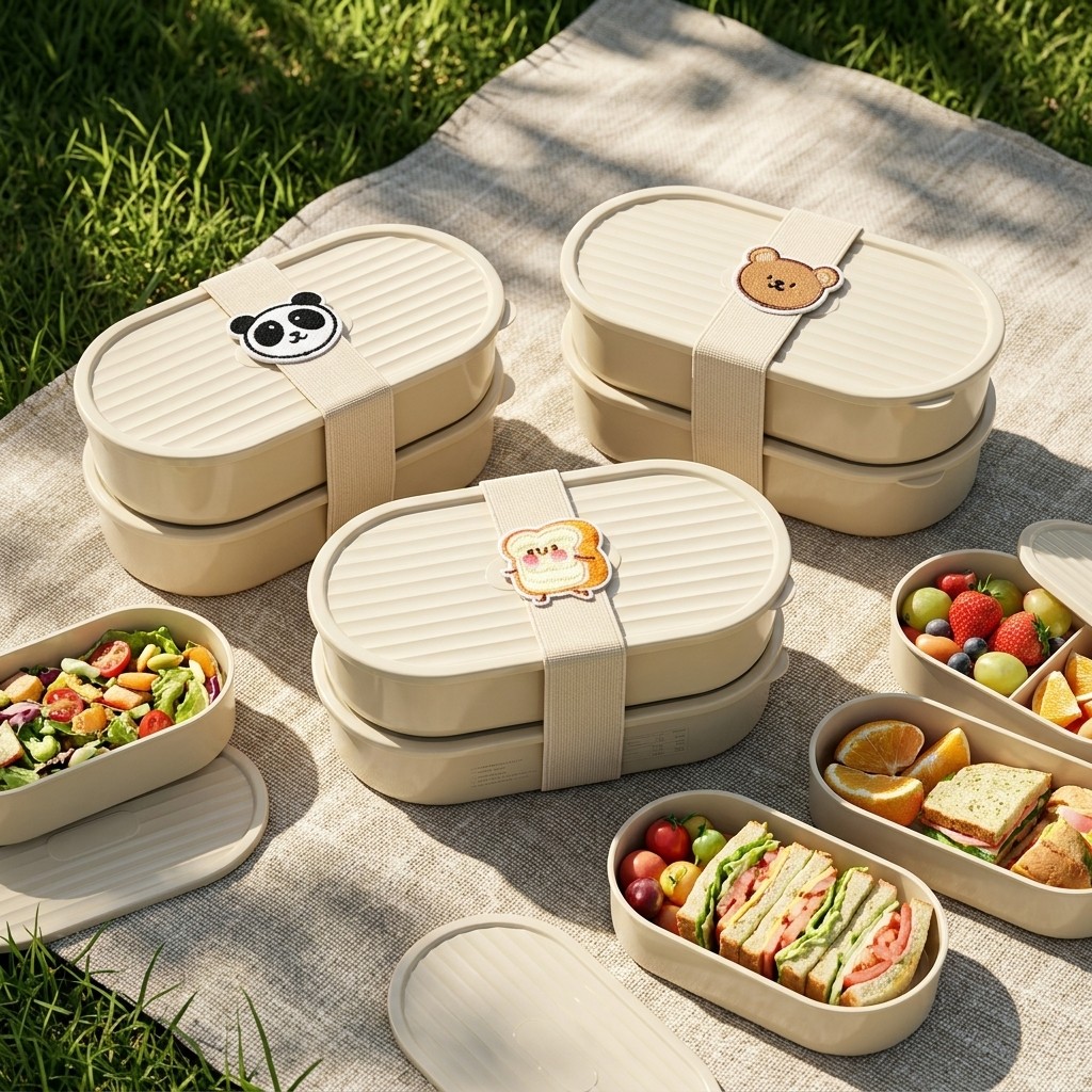 Food Storage Kits - 2 stks/set Cartoon Kids Bento Box