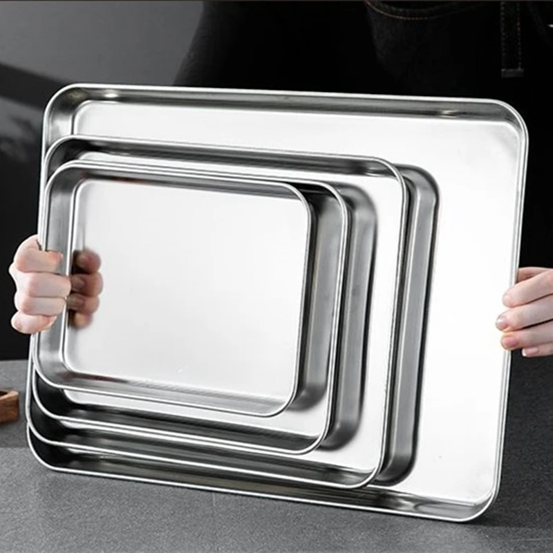Food Storage For Restaurant - Rechthoekige serveerschalen van roestvrij staal voor