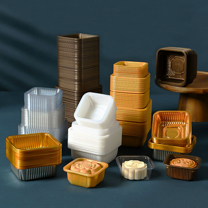 Food Storage Eggs - 100 stks Mooncake Plastic Lade PET