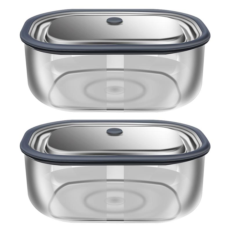 Food Storage Quart - Hoge Borosilicaatglas Rechthoek Lunchbox Magnetron Verwarming