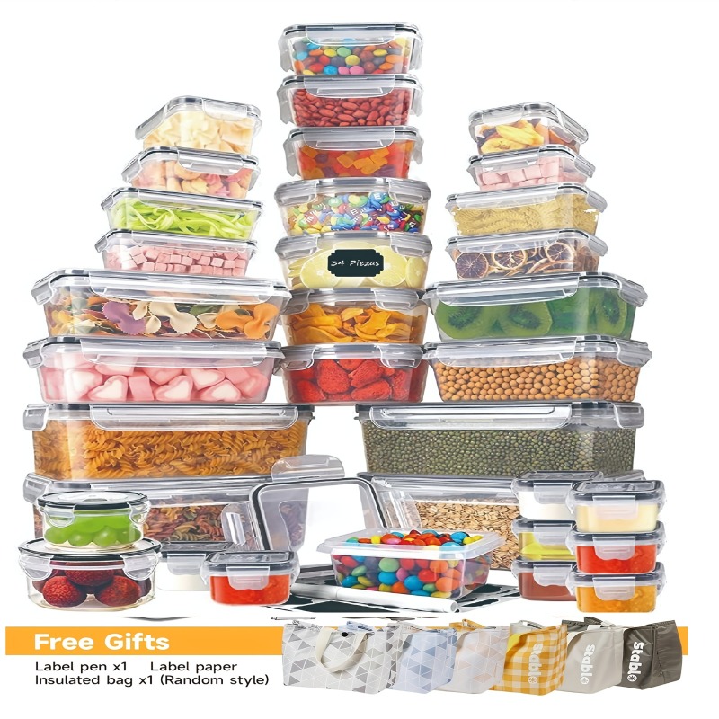 Food Storage Ideas - 48-delige BPA-vrije voedselbewaarset – 24 luchtdichte