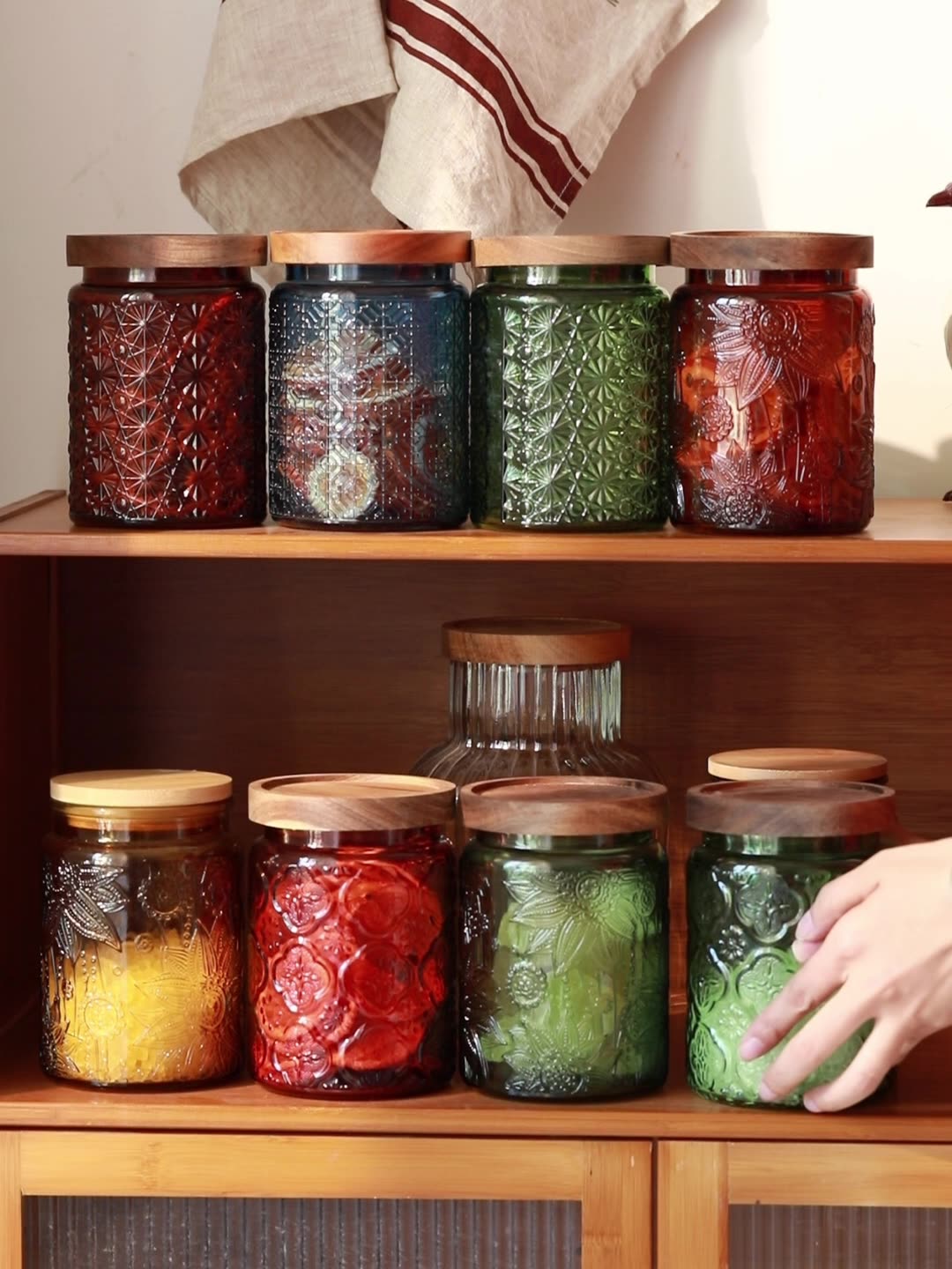 Food Storage Pantry - Vintage Glazen Keuken Opbergpot Keuken En