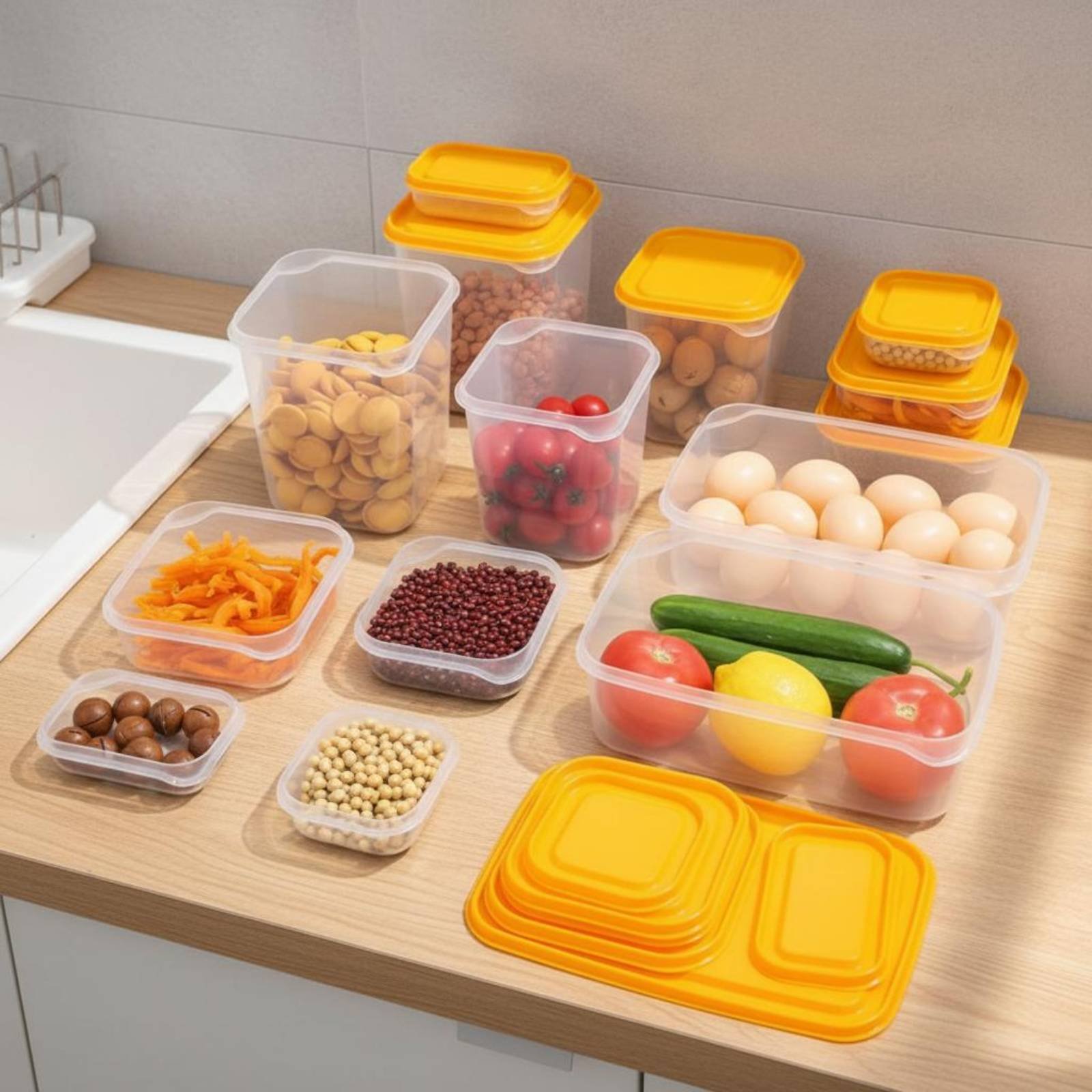 17-delige koelkast opbergbox s - Food Storage Refrigerator recensie en prijs