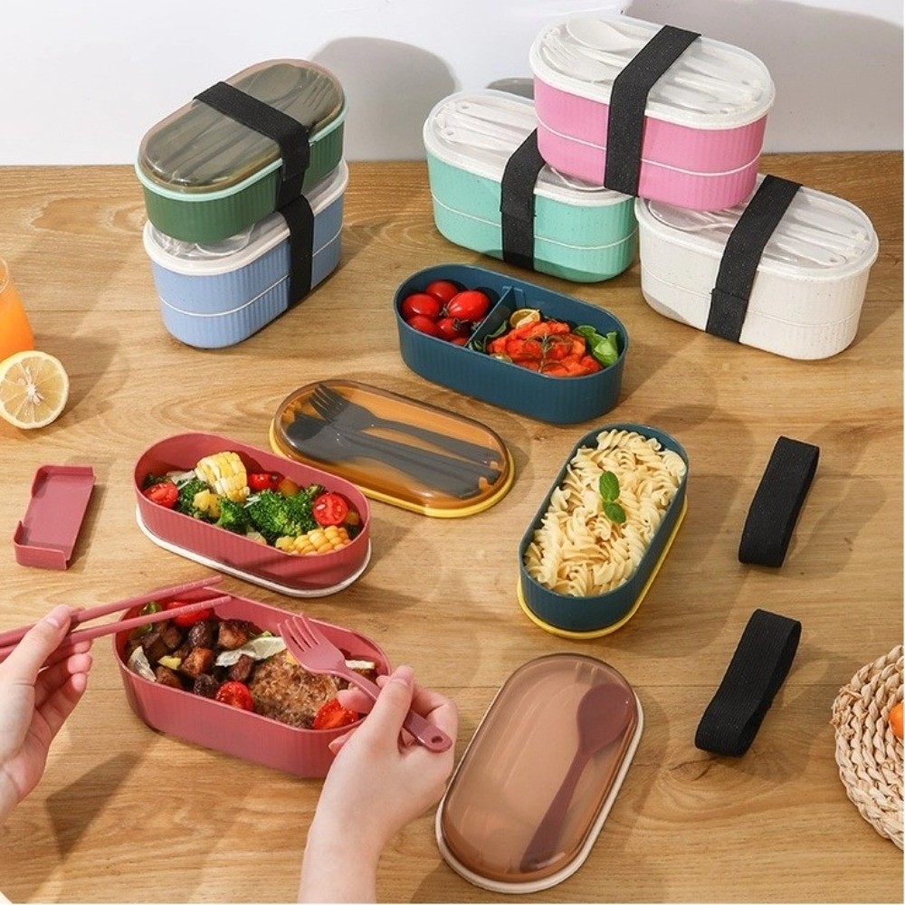 Draagbare dubbellaagse lunchbo - Food Storage Kits recensie en prijs