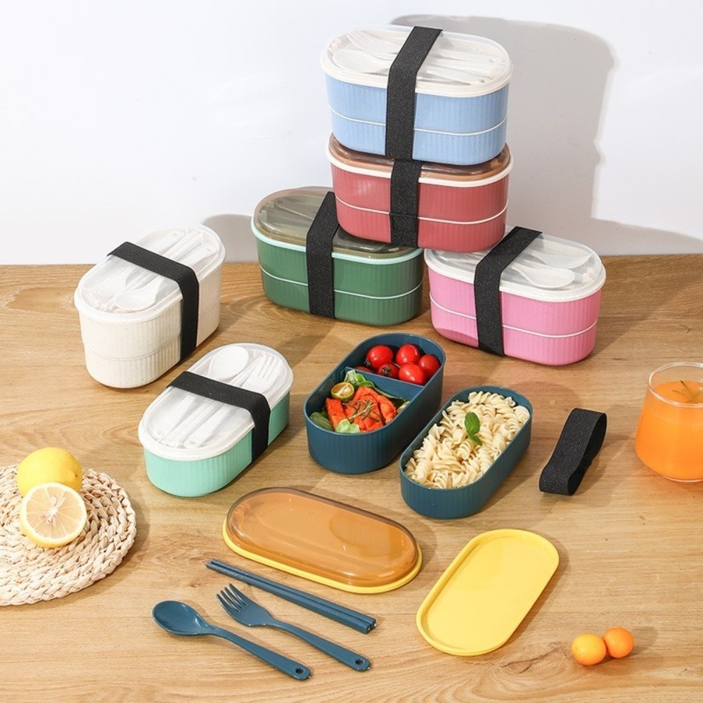 Draagbare dubbellaagse lunchbo - Food Storage Kits recensie en prijs
