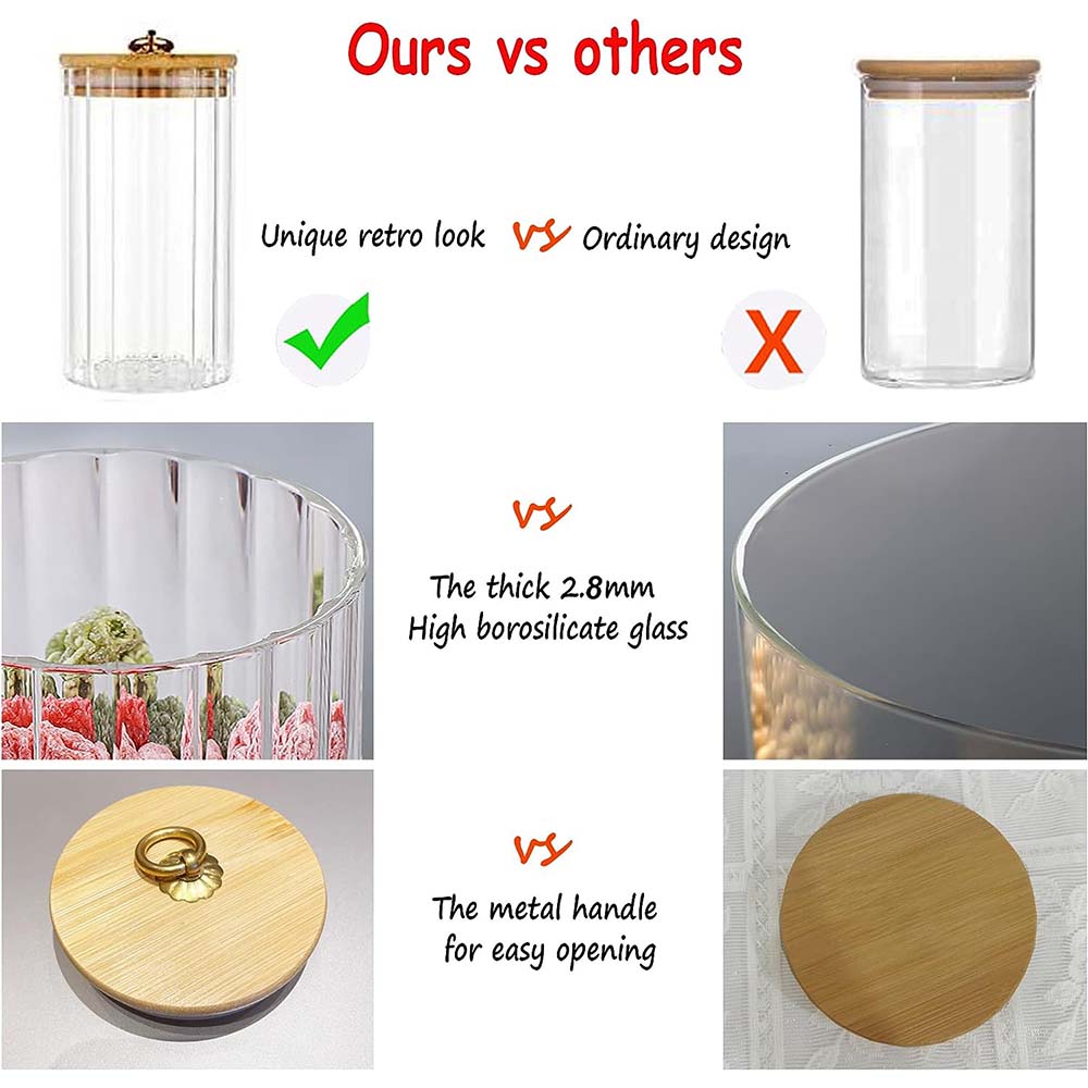Glazen voorraadpotten, set van - Food Storage Glass Container Set recensie en prijs