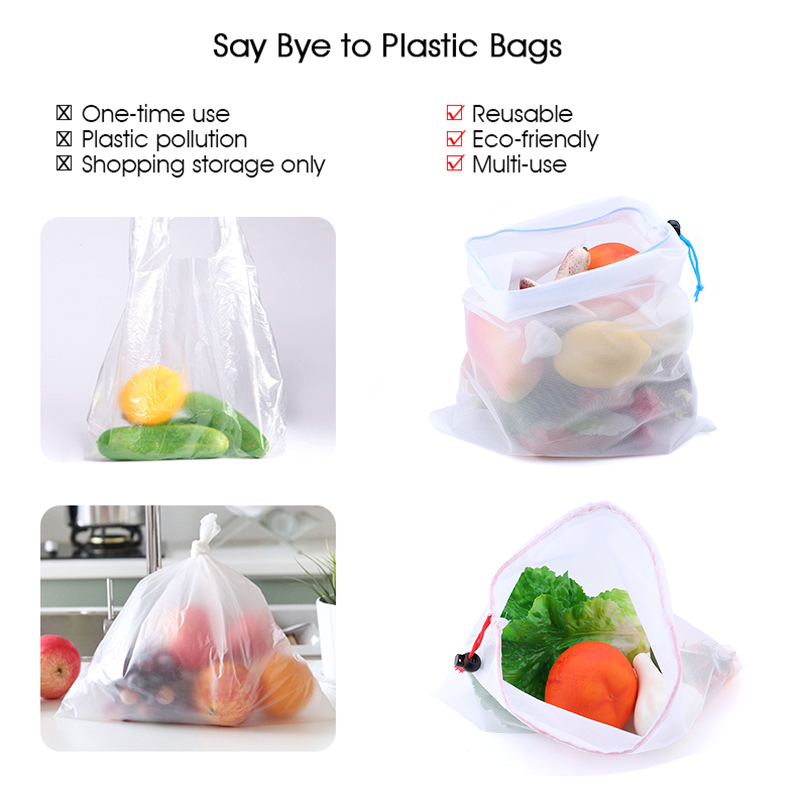 3/9/15 Stuks Herbruikbare Groe - Produce Bag Reusable Mesh recensie en prijs
