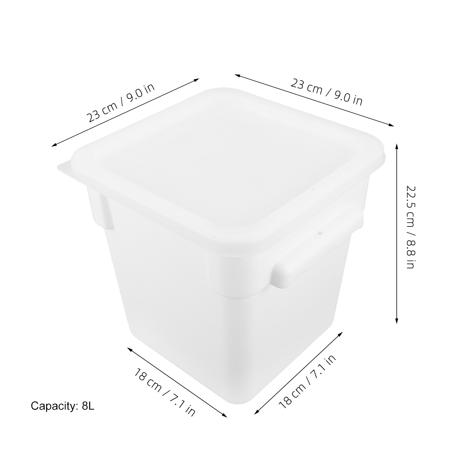 Vierkante plastic voedselopsla - Food Storage Freezer recensie en prijs