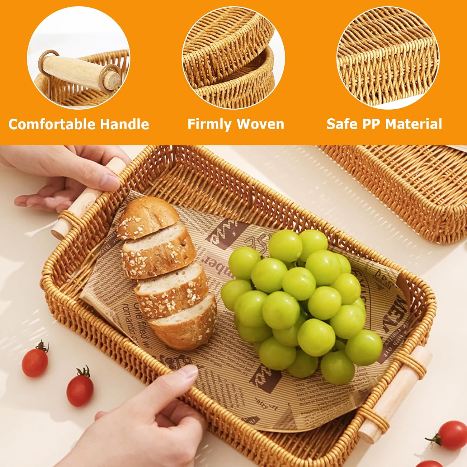 Rieten dienblad Rechthoekig ro - Food Storage For Restaurant recensie en prijs