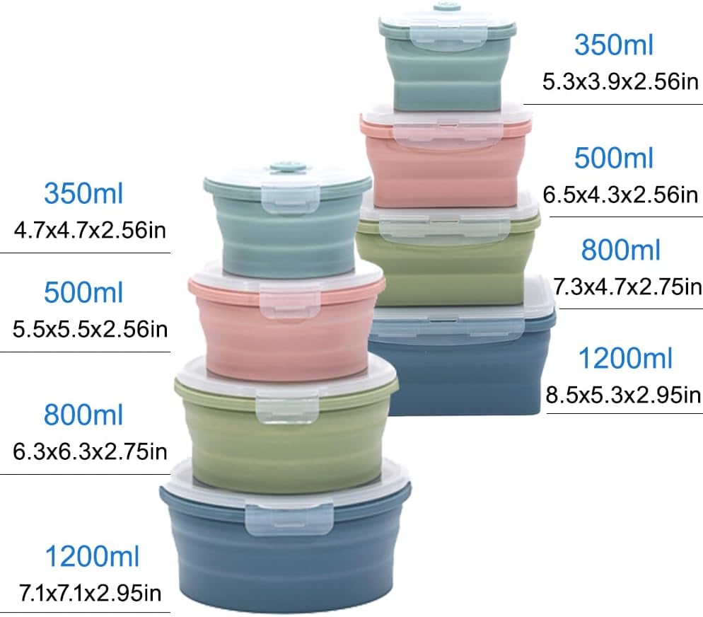 Opvouwbare siliconen voedselop - Food Storage Kits recensie en prijs