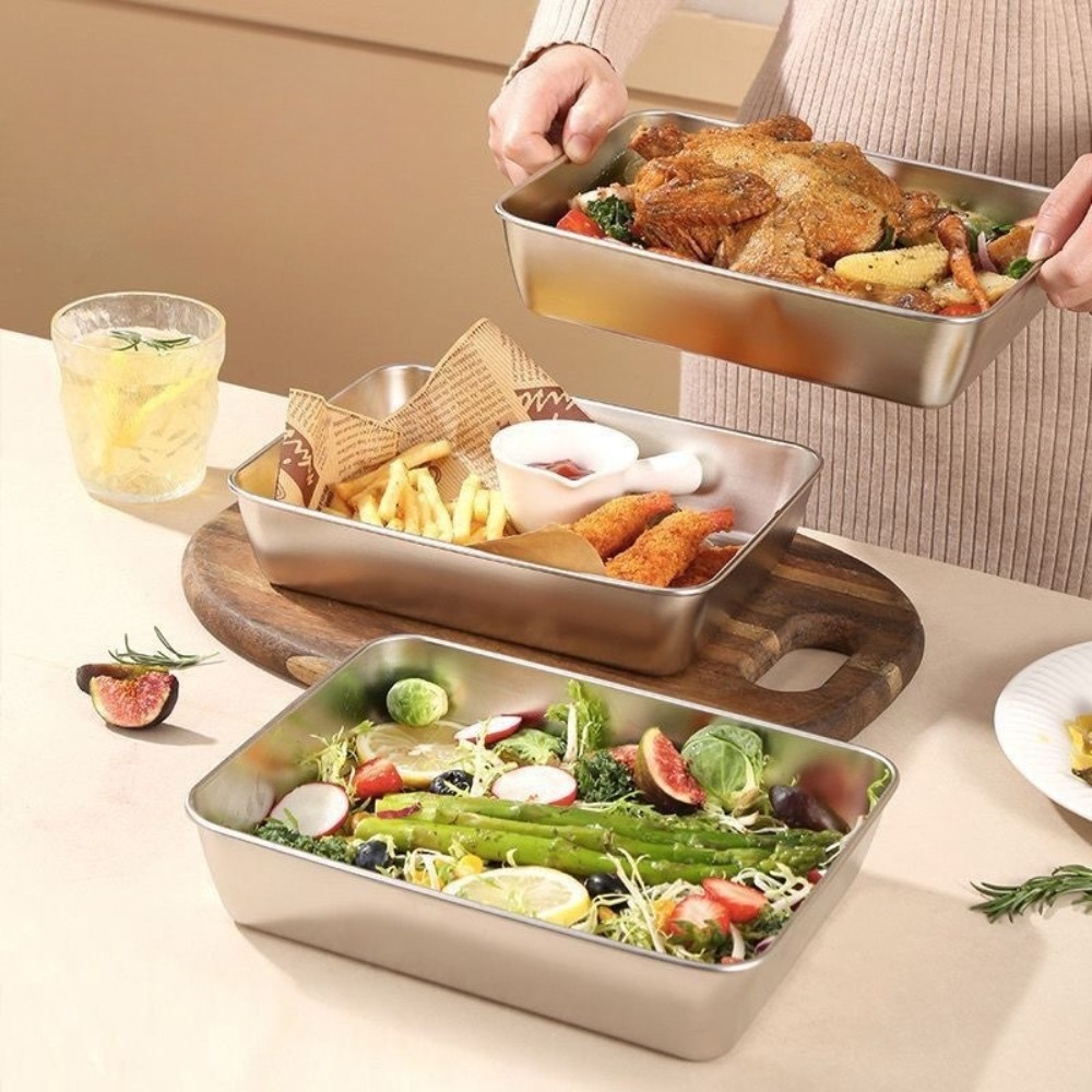 Serveerschaal van roestvrij st - Food Storage Ideas recensie en prijs