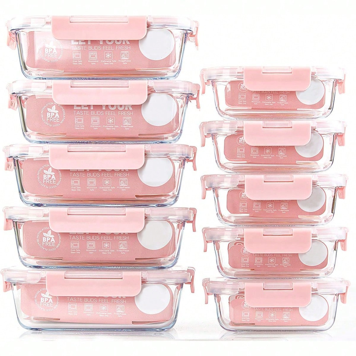 10-delige glazen voorraaddozen - Food Storage Quart recensie en prijs
