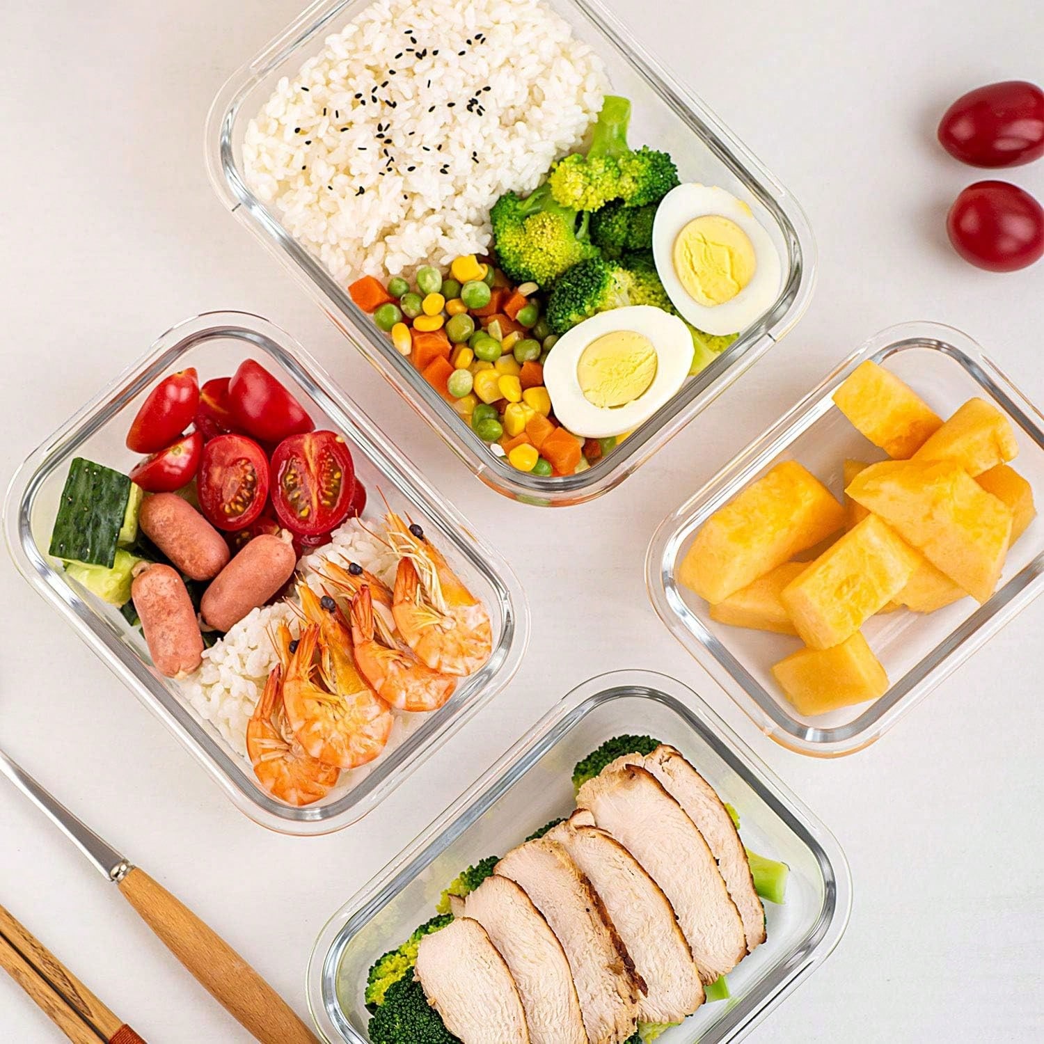10-delige glazen voorraaddozen - Food Storage Quart recensie en prijs