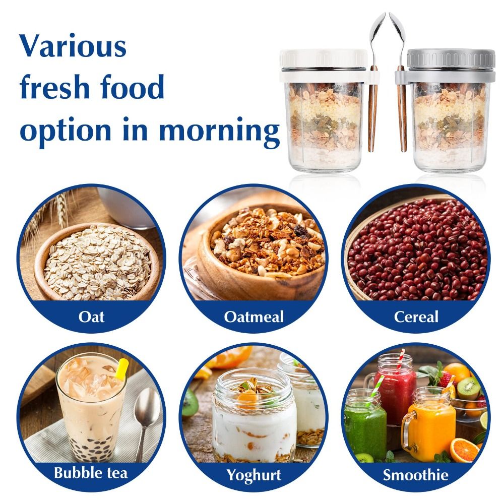 Yoghurtpot 350 ml Overnight Ha - Food Storage Glass Container Set recensie en prijs