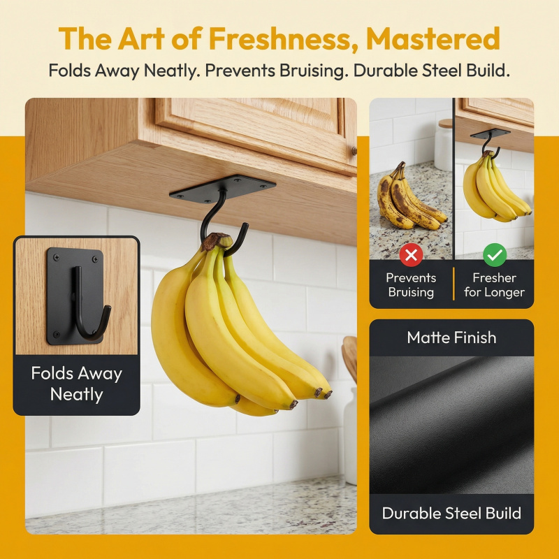 Zwart metalen zelfklevende ban - Food Storage Ideas recensie en prijs