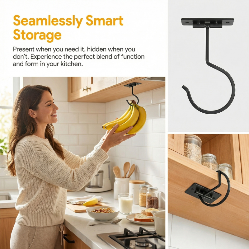 Zwart metalen zelfklevende ban - Food Storage Ideas recensie en prijs
